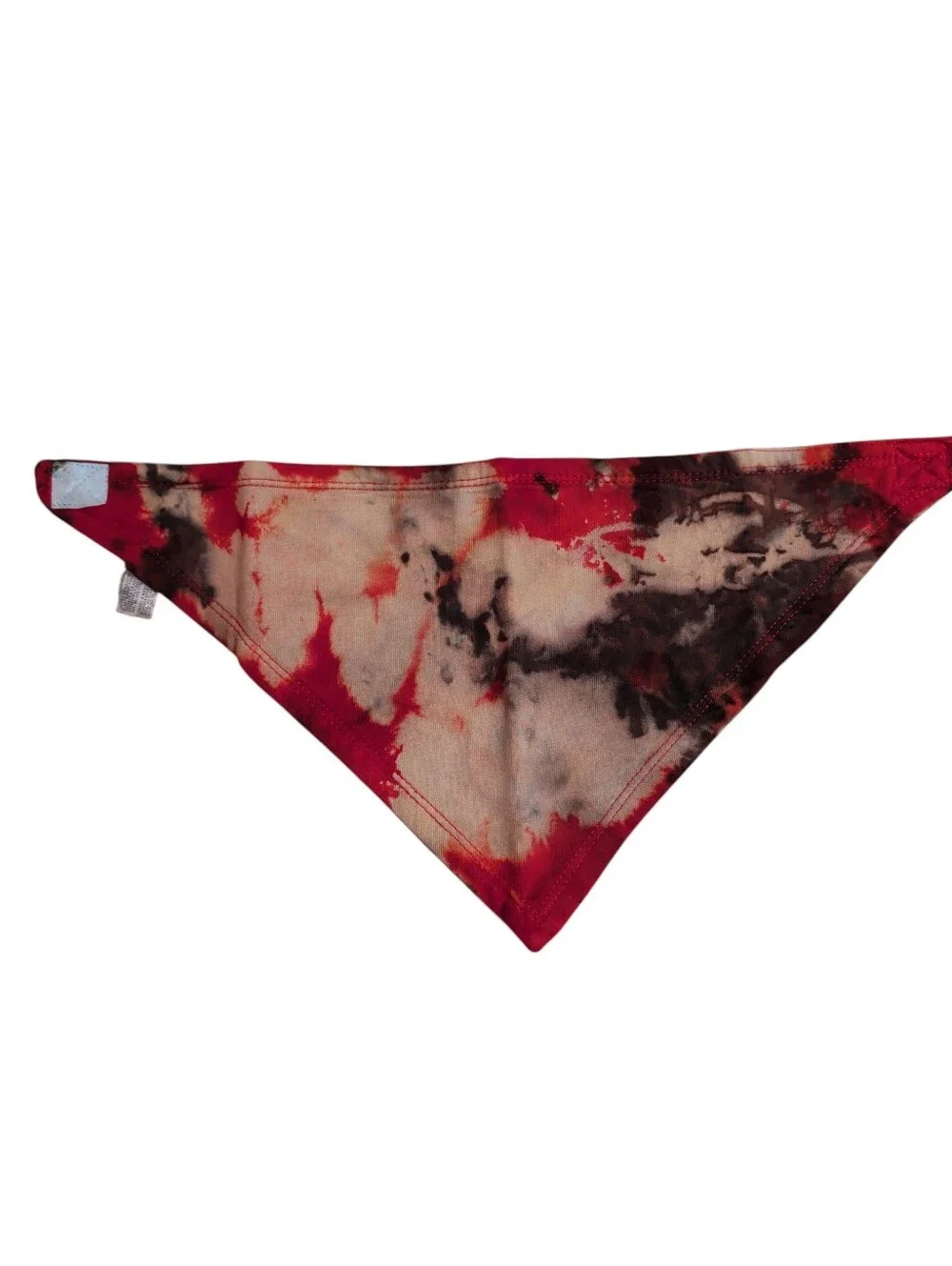 NWOT Tie-Dye Triangle Pet Bandana / Baby Bandaid Bib in Brown Tan And Red